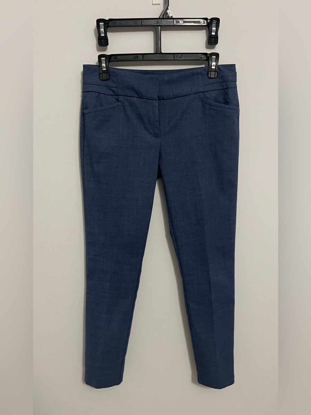 7th Avenue New York & Company Blue Skinny Dress Pants Size 2 Office Career